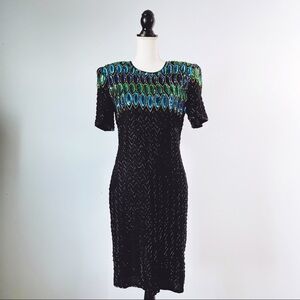 STENAY | Vintage 100% Silk Sequin Dress Sz 6